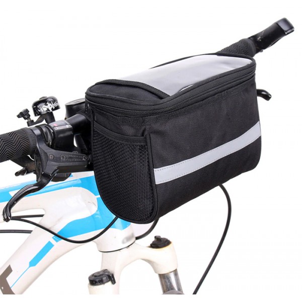 Tσαντάκι ποδηλάτου BIKE-0006, με θήκη για smartphone, μαύρο Tσαντάκι ποδηλάτου BIKE-0006, με θήκη για smartphone, μαύρο