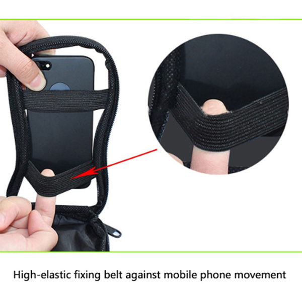 Tσαντάκι ποδηλάτου BIKE-0035, με θήκη κινητού, μαύρο-πράσινο Tσαντάκι ποδηλάτου BIKE-0035, με θήκη κινητού, μαύρο-πράσινο