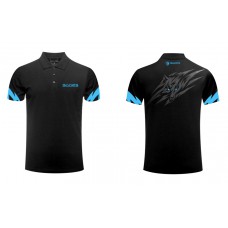 SADES t-shirt με γιακά τύπου Polo SA-T2XL, μαύρο, 2ΧL