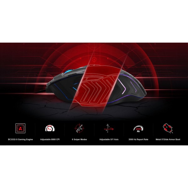 BLOODY ενσύρματο Gaming ποντίκι BLD-J95s, oπτικό, 8000 CPI, 9 πλήκτρα BLOODY ενσύρματο Gaming ποντίκι BLD-J95s, oπτικό, 8000 CPI, 9 πλήκτρα