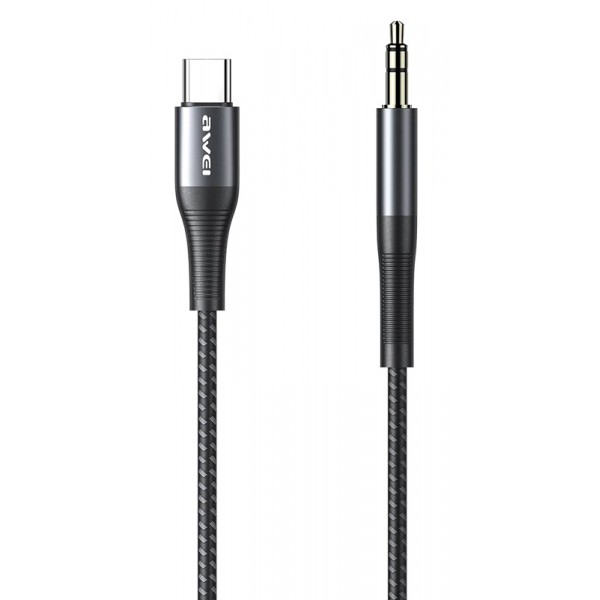 AWEI καλώδιο USB Type-C σε 3.5mm CL-116T, AUX, 1m, μαύρο AWEI καλώδιο USB Type-C σε 3.5mm CL-116T, AUX, 1m, μαύρο