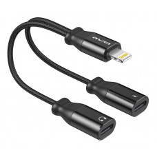 AWEI αντάπτορας Lightning σε 2x Lightning CL-72, 2A, μαύρος