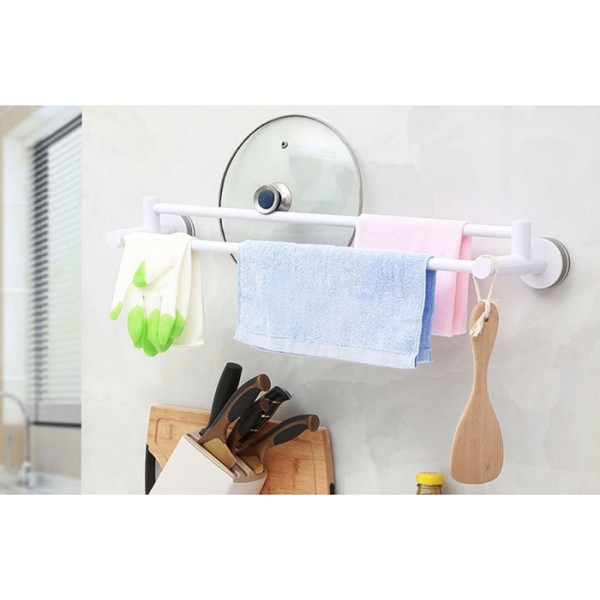 ECOCO κρεμάστρα μπάνιου-κουζίνας E1609, 9.1 x 6.7 x 65cm, λευκή ECOCO κρεμάστρα μπάνιου-κουζίνας E1609, 9.1 x 6.7 x 65cm, λευκή