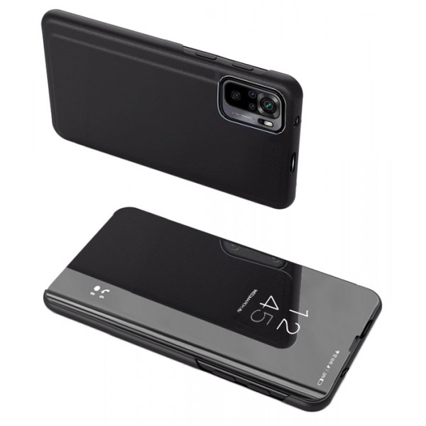 POWERTECH θήκη Clear view MOB-1607, Xiaomi Redmi Note 10 Pro, μαύρη