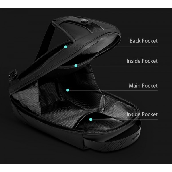 ARCTIC HUNTER τσάντα Crossbody XB00121-BK, μαύρη