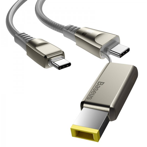 BASEUS καλώδιο Type-C σε Type-C & DC CA1T2-B0G, 100W, 5A, 2m, γκρι BASEUS καλώδιο Type-C σε Type-C & DC CA1T2-B0G, 100W, 5A, 2m, γκρι