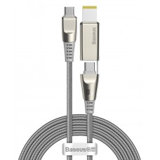 BASEUS καλώδιο Type-C σε Type-C & DC CA1T2-B0G, 100W, 5A, 2m, γκρι