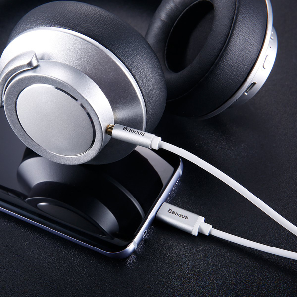 BASEUS καλώδιο USB Type-C σε 3.5mm Yiven CAM01-02, 1.2m, λευκό BASEUS καλώδιο USB Type-C σε 3.5mm Yiven CAM01-02, 1.2m, λευκό