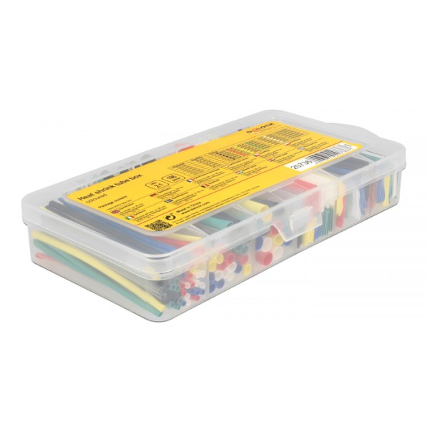 DELOCK σετ θερμοσυστελλόμενων μονωτικών για καλώδια 20736, 2:1, 196τμχ