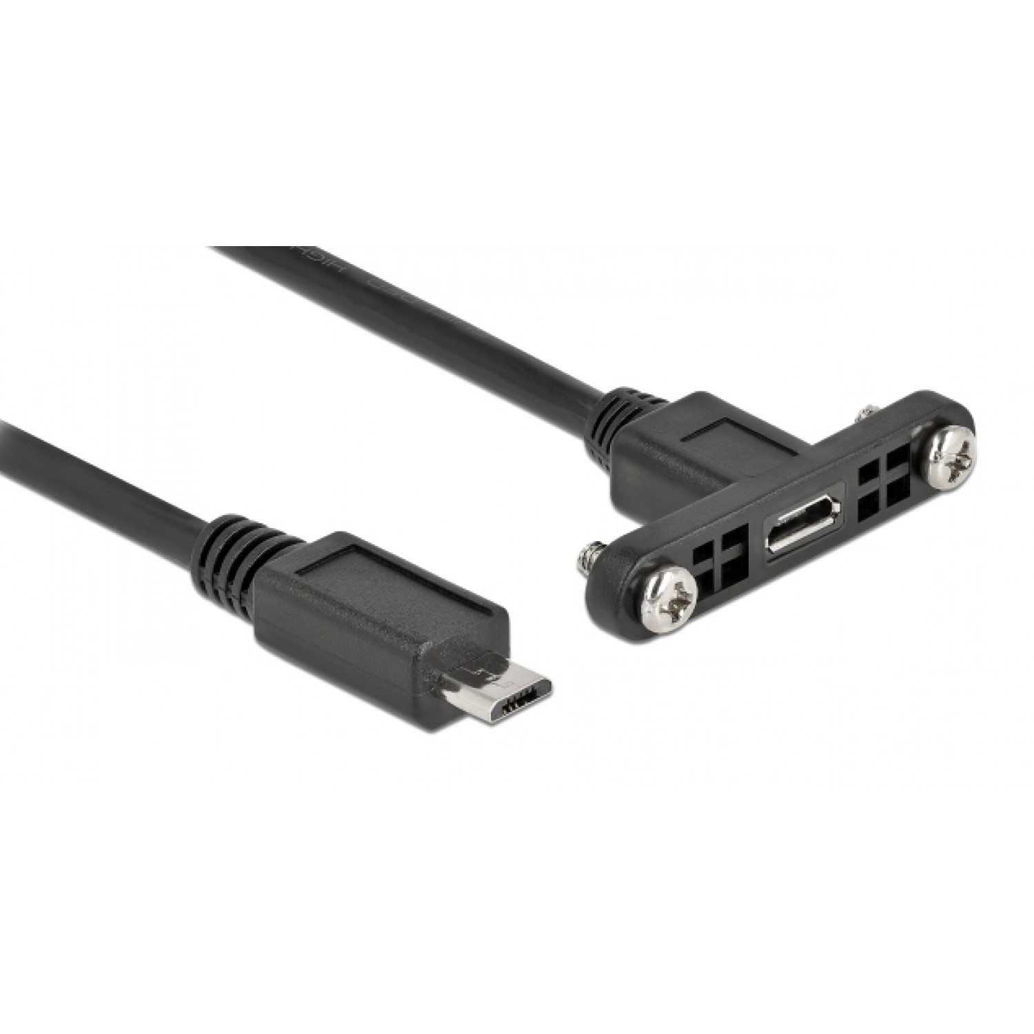 DELOCK Καλώδιο USB Micro θηλυκό με panel σε αρσενικό 35108, 0.5m DELOCK Καλώδιο USB Micro θηλυκό με panel σε αρσενικό 35108, 0.5m