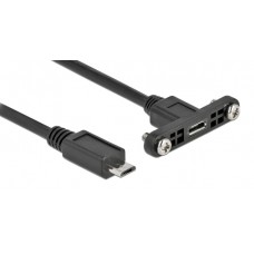 DELOCK Καλώδιο USB Micro θηλυκό με panel σε αρσενικό 35108, 0.5m