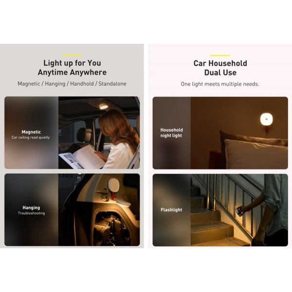 BASEUS LED φωτιστικό CRYDD02-01, ηλιακό, 500mAh, μαύρο