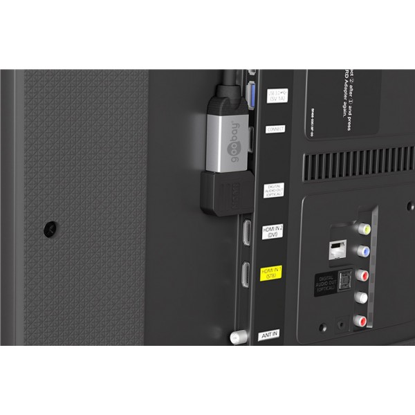 GOOBAY αντάπτορας HDMI θηλυκό σε αρσενικό 51724, 90°, 4K, μαύρος GOOBAY αντάπτορας HDMI θηλυκό σε αρσενικό 51724, 90°, 4K, μαύρος