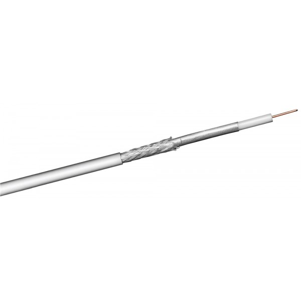 GOOBAY καλώδιο κεραίας 67096, 100dB, 75Ω, CCS, 100m, λευκό GOOBAY καλώδιο κεραίας 67096, 100dB, 75Ω, CCS, 100m, λευκό