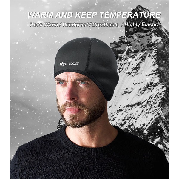 WEST BIKING ποδηλατικός σκούφος BIKE-0037, μαύρος WEST BIKING ποδηλατικός σκούφος BIKE-0037, μαύρος