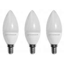 OPTONICA LED λάμπα Candle C37 1419, 6W, 6000K, E14, 480lm, 3τμχ