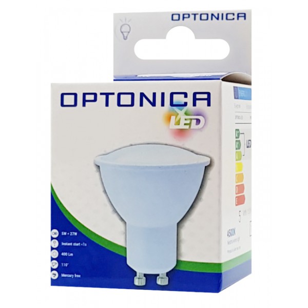OPTONICA LED λάμπα spot 1930, 5W, 4500K, GU10, 400lm OPTONICA LED λάμπα spot 1930, 5W, 4500K, GU10, 400lm