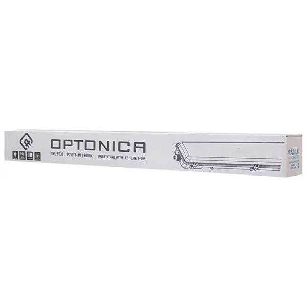 OPTONICA LED φωτιστικό Tube T8 6731, 9W, 6000K, IP65, 800LM, 68cm OPTONICA LED φωτιστικό Tube T8 6731, 9W, 6000K, IP65, 800LM, 68cm