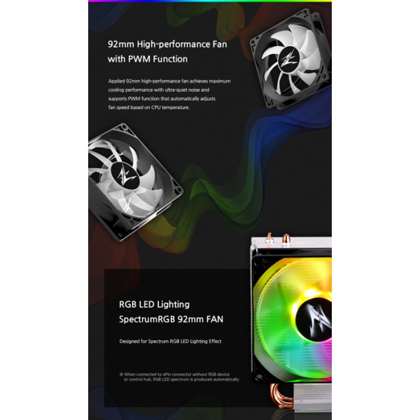 ZALMAN ψύκτρα για CPU CNPS4X-RGB, 2000rpm, 28dBA, 44CFM, 95W ZALMAN ψύκτρα για CPU CNPS4X-RGB, 2000rpm, 28dBA, 44CFM, 95W