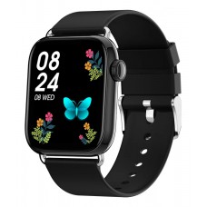 ΙΝΤΙΜΕ smartwatch P16, 1.69" έγχρωμο, IP67, HR & Blood pressure, μαύρο