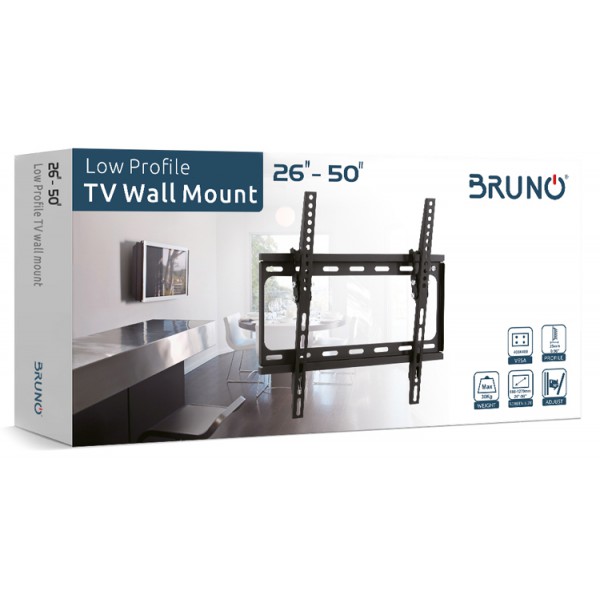 BRUNO επιτοίχια βάση BRN-0046 για τηλεόραση, 26"-50", έως 30kg BRUNO επιτοίχια βάση BRN-0046 για τηλεόραση, 26"-50", έως 30kg