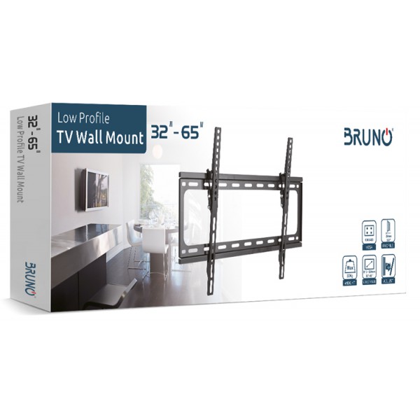 BRUNO επιτοίχια βάση BRN-0047 για τηλεόραση, 32"-65", έως 30kg BRUNO επιτοίχια βάση BRN-0047 για τηλεόραση, 32"-65", έως 30kg