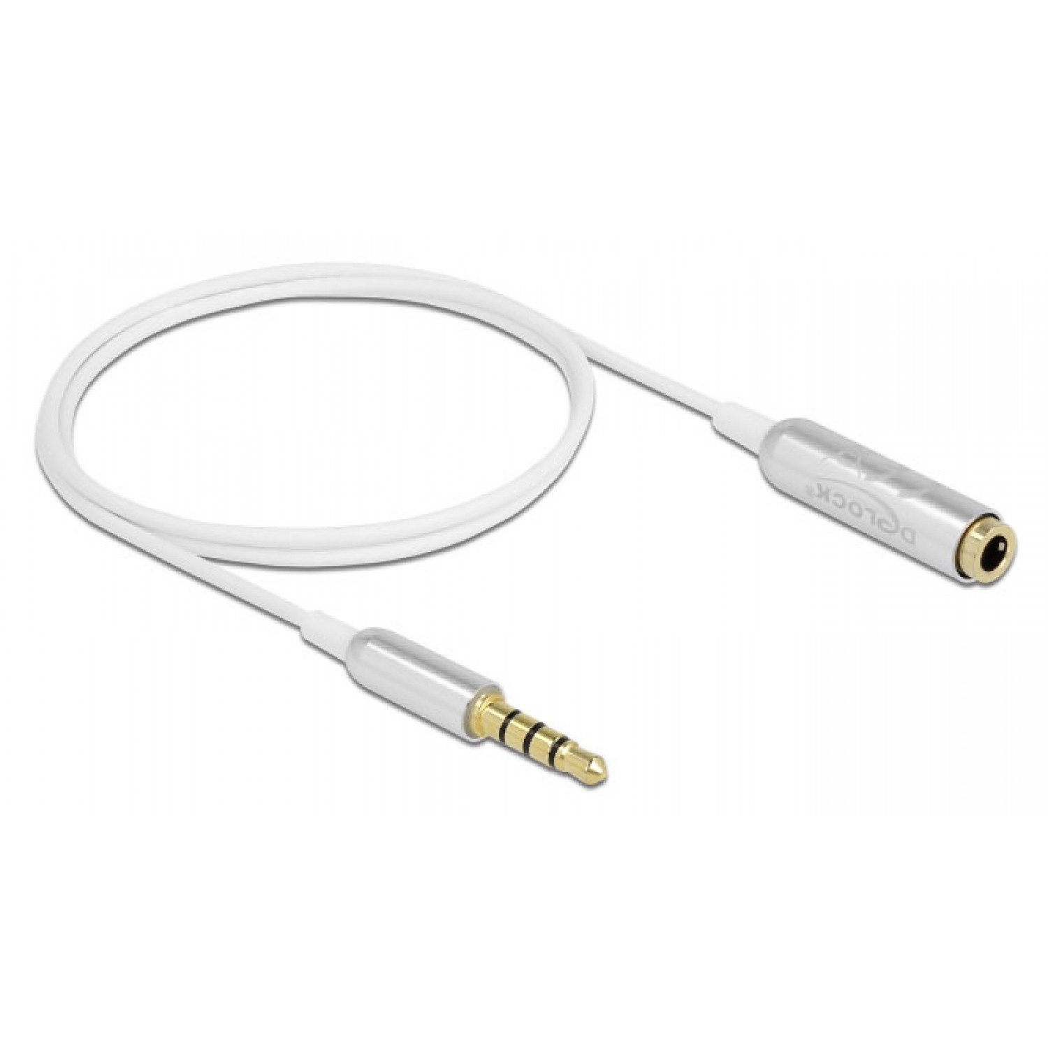 DELOCK καλώδιο 3.5mm αρσενικό σε θηλυκό 66072, CTIA, 32AWG, 0.5m, λευκό DELOCK καλώδιο 3.5mm αρσενικό σε θηλυκό 66072, CTIA, 32AWG, 0.5m, λευκό