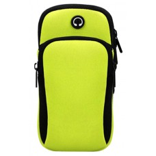 Θήκη smartphone armband 62813, 2 θέσεων, οπή ακουστικών, κίτρινη