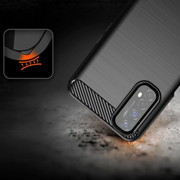 POWERTECH θήκη Carbon MOB-1623 για Realme 7, μαύρη POWERTECH θήκη Carbon MOB-1623 για Realme 7, μαύρη