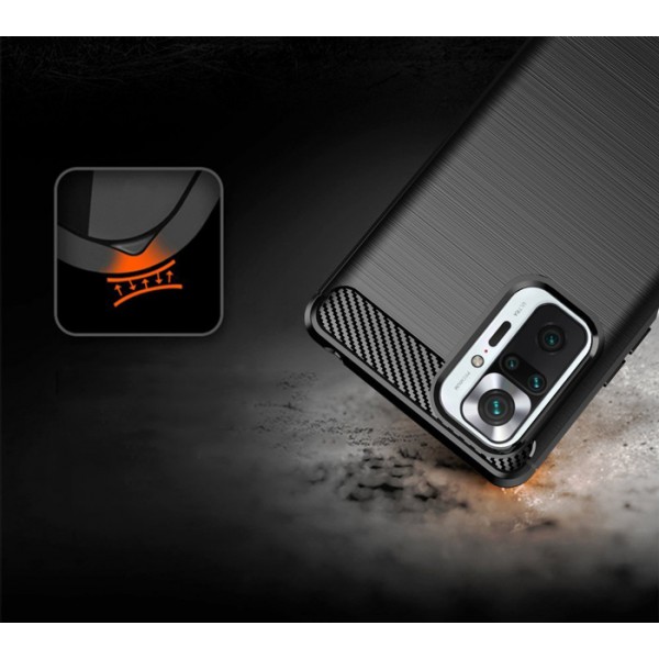 POWERTECH θήκη Carbon MOB-1626 για Xiaomi Redmi Note 10 Pro, μαύρη POWERTECH θήκη Carbon MOB-1626 για Xiaomi Redmi Note 10 Pro, μαύρη