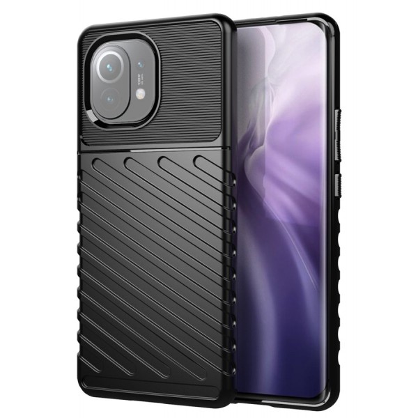 POWERTECH Θήκη Thunder MOB-1634 για Xiaomi Mi 11, μαύρη POWERTECH Θήκη Thunder MOB-1634 για Xiaomi Mi 11, μαύρη