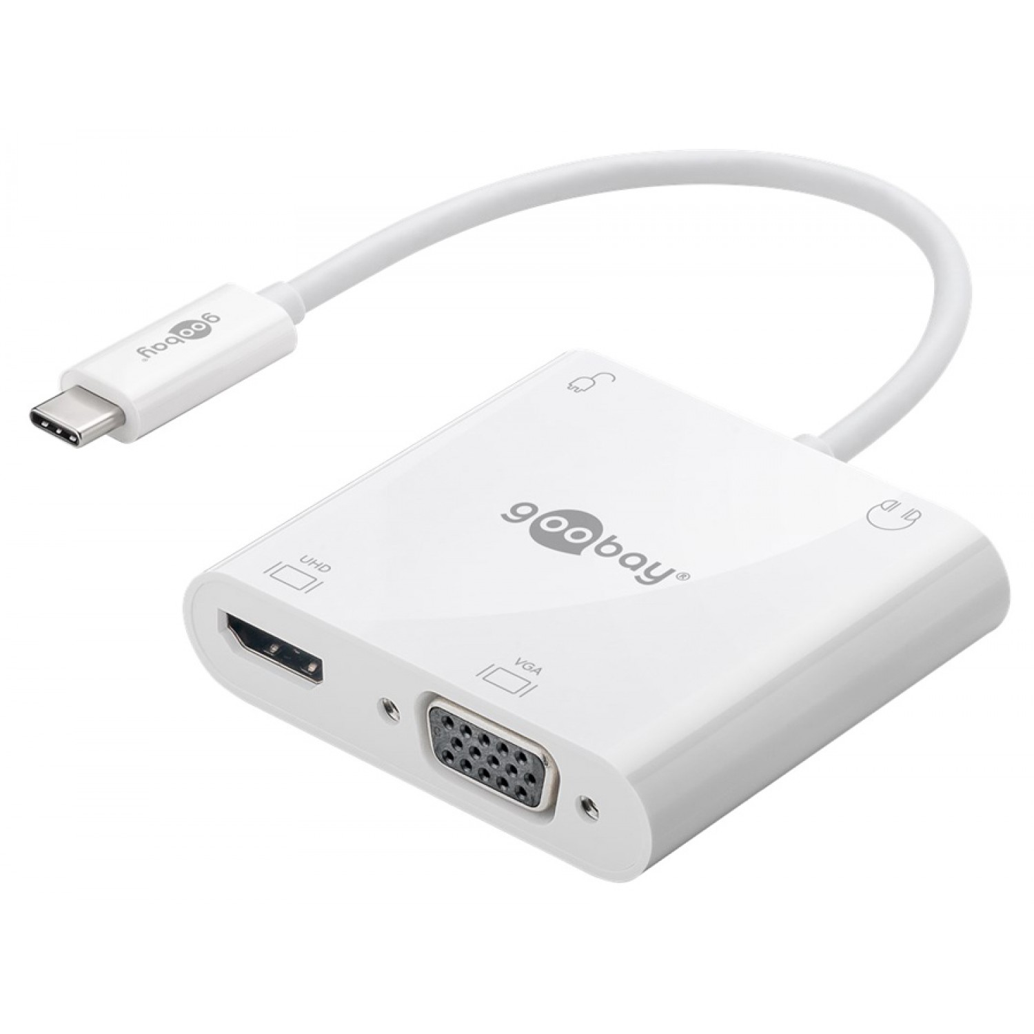 GOOBAY docking station 52418, 4 θυρών, USB-C σύνδεση, 100W PD, 4K, λευκό GOOBAY docking station 52418, 4 θυρών, USB-C σύνδεση, 100W PD, 4K, λευκό