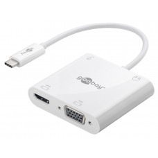 GOOBAY docking station 52418, 4 θυρών, USB-C σύνδεση, 100W PD, 4K, λευκό