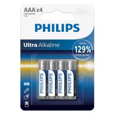 PHILIPS Ultra αλκαλικές μπαταρίες LR03E4B/10, AAA LR03 1.5V, 4τμχ