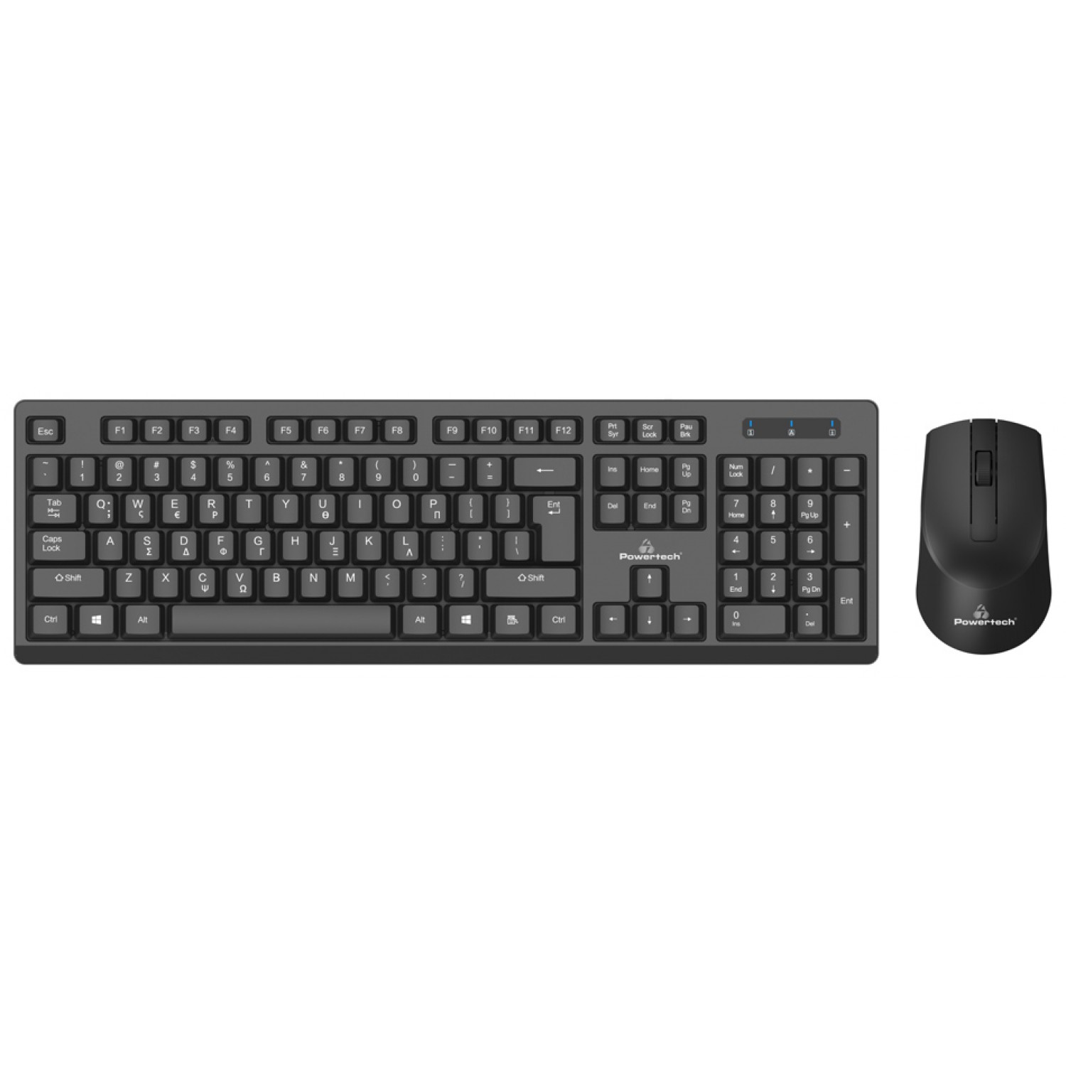 POWERTECH set ποντίκι & πληκτρολόγιο PT-956, ασύρματο, 1600DPI, μαύρο POWERTECH set ποντίκι & πληκτρολόγιο PT-956, ασύρματο, 1600DPI, μαύρο
