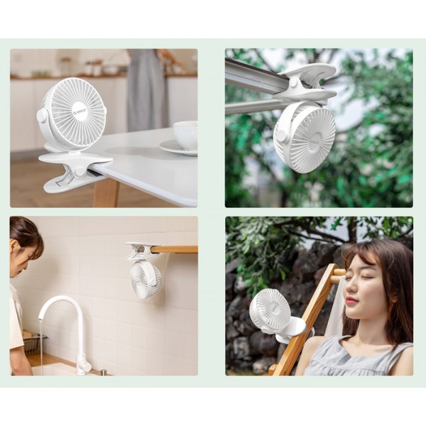 ORICO επιτραπέζιος ανεμιστήρας με clip GXZ-F835, USB, μπλε