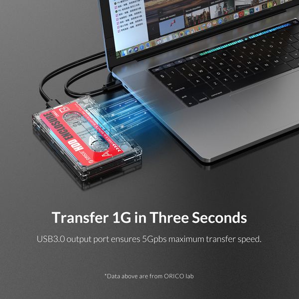 ORICO εξωτερική θήκη για 2.5" HDD 2580U3, USB 3.0, έως 4TB, διάφανη ORICO εξωτερική θήκη για 2.5" HDD 2580U3, USB 3.0, έως 4TB, διάφανη