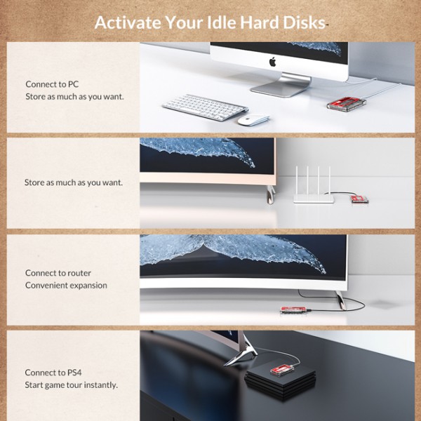 ORICO εξωτερική θήκη για 2.5" HDD 2580U3, USB 3.0, έως 4TB, διάφανη ORICO εξωτερική θήκη για 2.5" HDD 2580U3, USB 3.0, έως 4TB, διάφανη