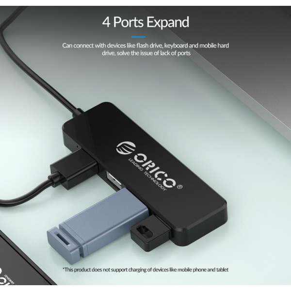 ORICO USB hub FL01, 4x θυρών, 480Mbps, USB σύνδεση, μαύρο ORICO USB hub FL01, 4x θυρών, 480Mbps, USB σύνδεση, μαύρο