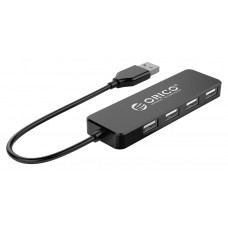 ORICO USB hub FL01, 4x θυρών, 480Mbps, USB σύνδεση, μαύρο