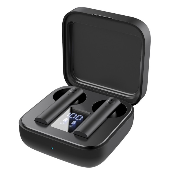 CELEBRAT earphones με θήκη φόρτισης W12, True Wireless, μαύρα CELEBRAT earphones με θήκη φόρτισης W12, True Wireless, μαύρα