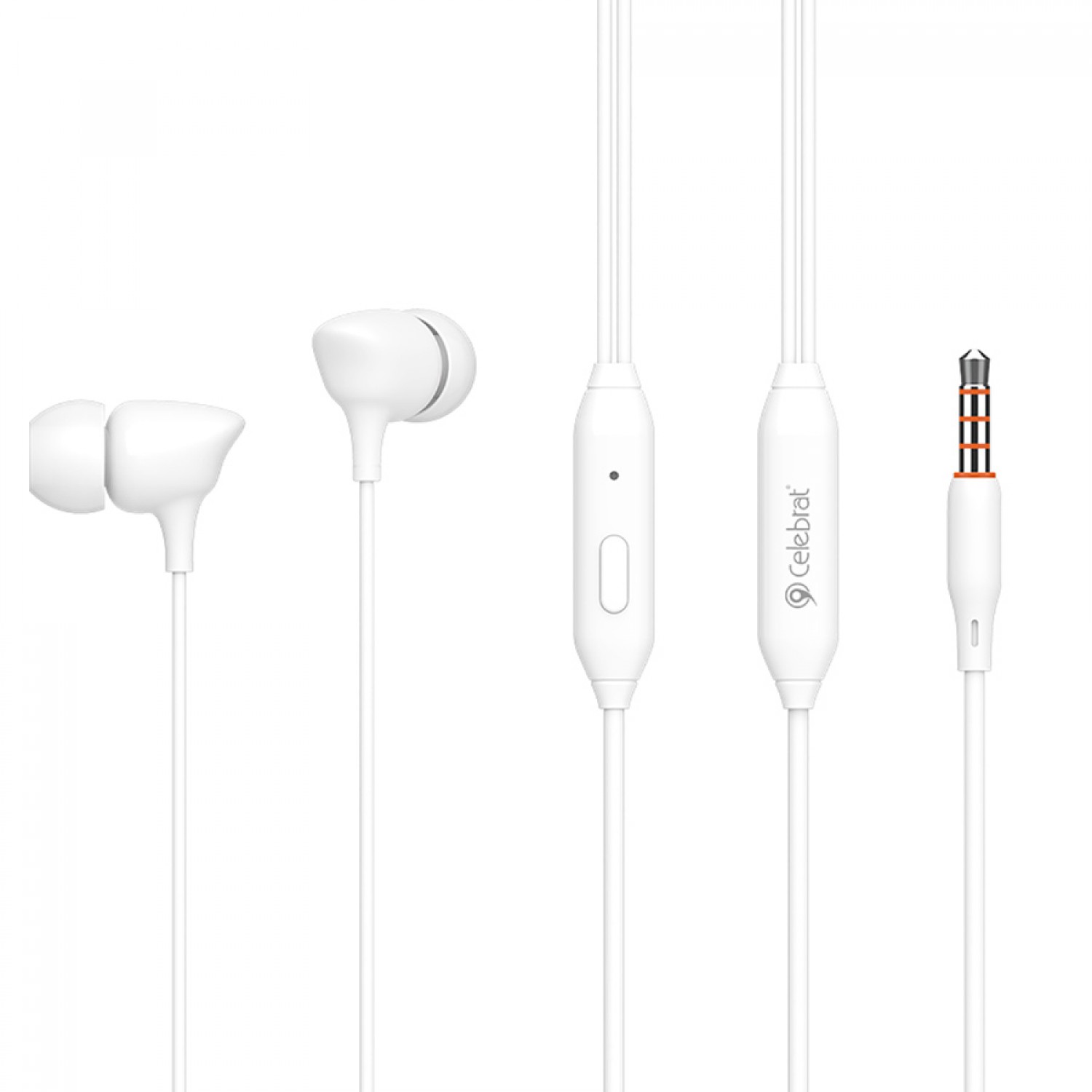 CELEBRAT earphones με μικρόφωνο G7, 3.5mm, 1.2m, λευκά CELEBRAT earphones με μικρόφωνο G7, 3.5mm, 1.2m, λευκά