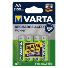 VARTA Power επαναφορτιζόμενη μπαταρία 43462, 2100mAh AA HR6 Mignon, 4τμχ
