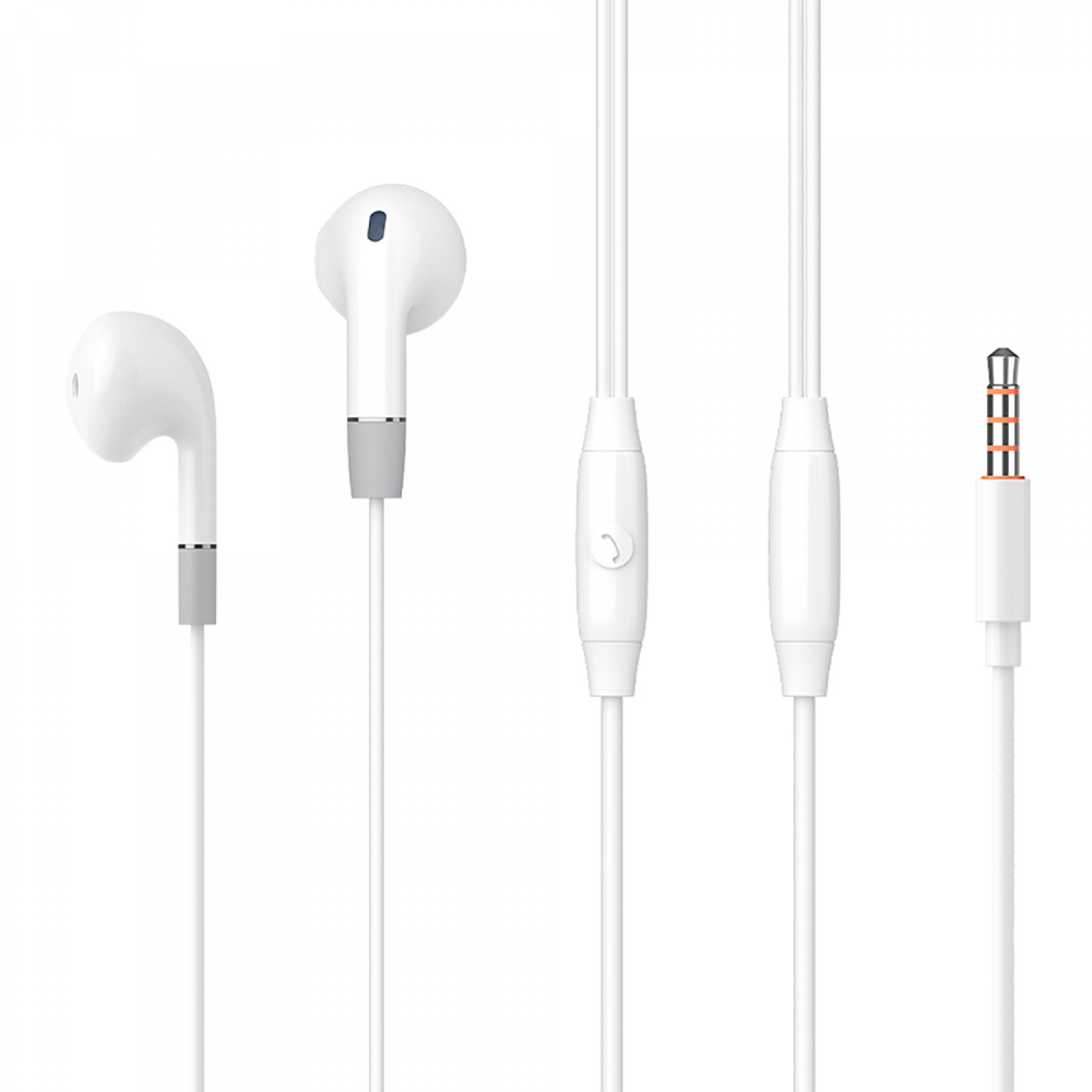 CELEBRAT earphones με μικρόφωνο G8, 3.5mm, 1.2m, λευκά