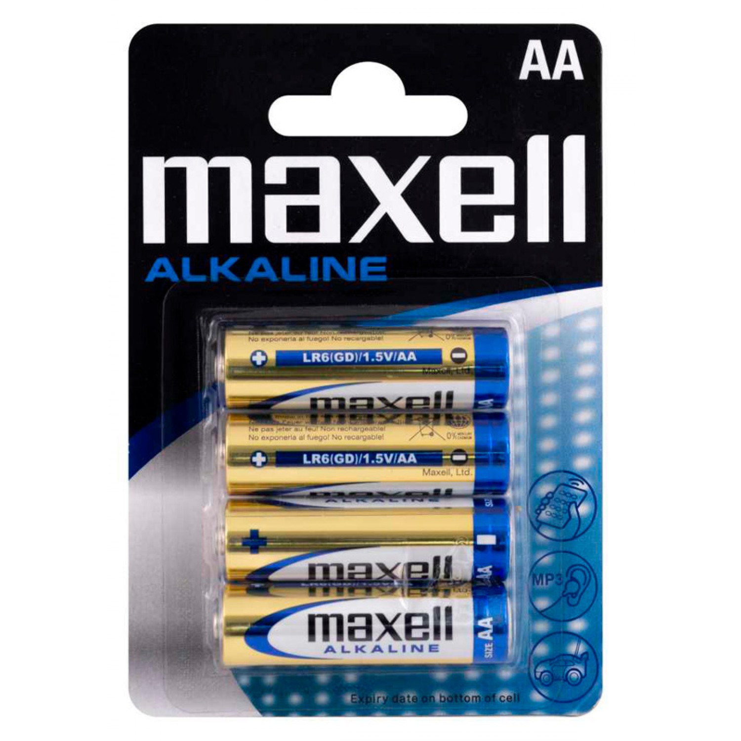 MAXELL αλκαλικές μπαταρίες AA LR6 MN1500, 1.5V, 4τμχ MAXELL αλκαλικές μπαταρίες AA LR6 MN1500, 1.5V, 4τμχ