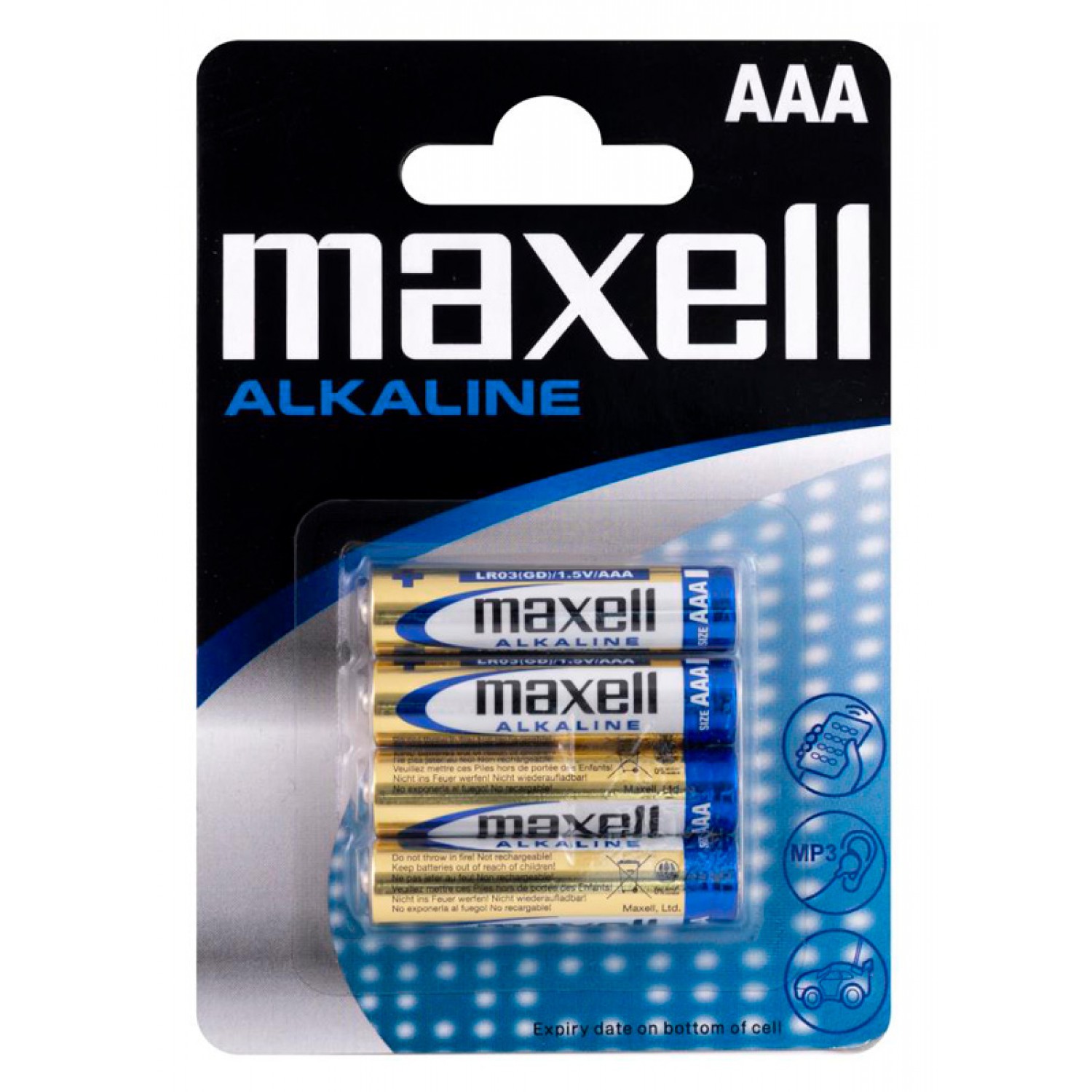 MAXELL αλκαλικές μπαταρίες AAA LR03 MN2400, 1.5V, 4τμχ MAXELL αλκαλικές μπαταρίες AAA LR03 MN2400, 1.5V, 4τμχ
