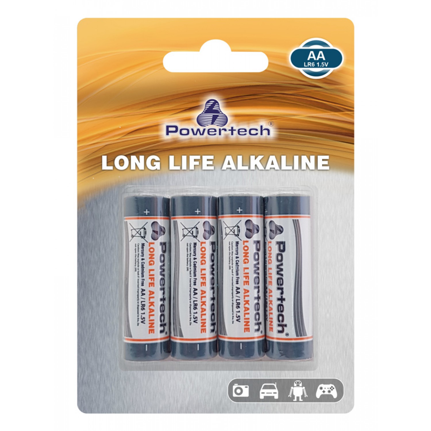 POWERTECH Long Life Αλκαλικές μπαταρίες PT-943, AA LR6 1.5V, 4τμχ POWERTECH Long Life Αλκαλικές μπαταρίες PT-943, AA LR6 1.5V, 4τμχ