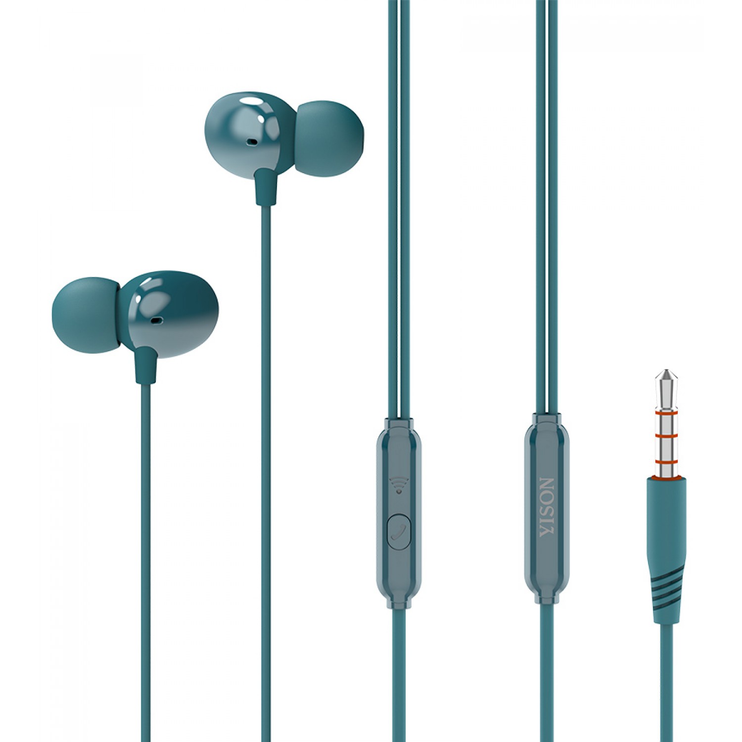 YISON earphones με μικρόφωνο X5, 3.5mm, 1.2m, μπλε YISON earphones με μικρόφωνο X5, 3.5mm, 1.2m, μπλε