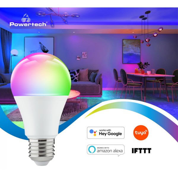 POWERTECH Smart λάμπα LED E27-014, Bluetooth, 10W, E27, RGB 2700-6500K POWERTECH Smart λάμπα LED E27-014, Bluetooth, 10W, E27, RGB 2700-6500K