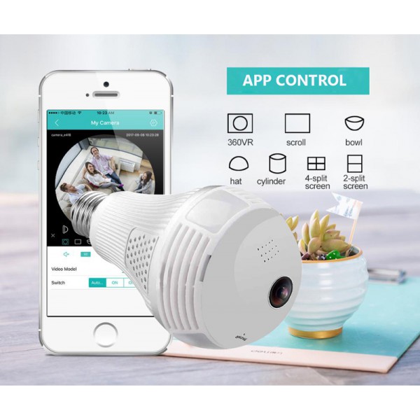 INNOTRONIC λάμπα με ενσωματωμένη κάμερα ICS-R5H, 1080p, Wi-Fi, λευκή INNOTRONIC λάμπα με ενσωματωμένη κάμερα ICS-R5H, 1080p, Wi-Fi, λευκή